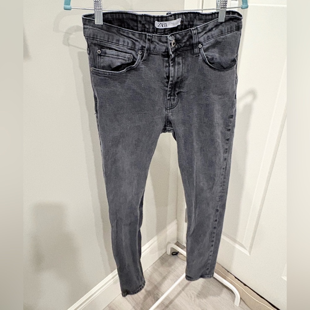 Zara Men's Charcoal Skinny Jeans